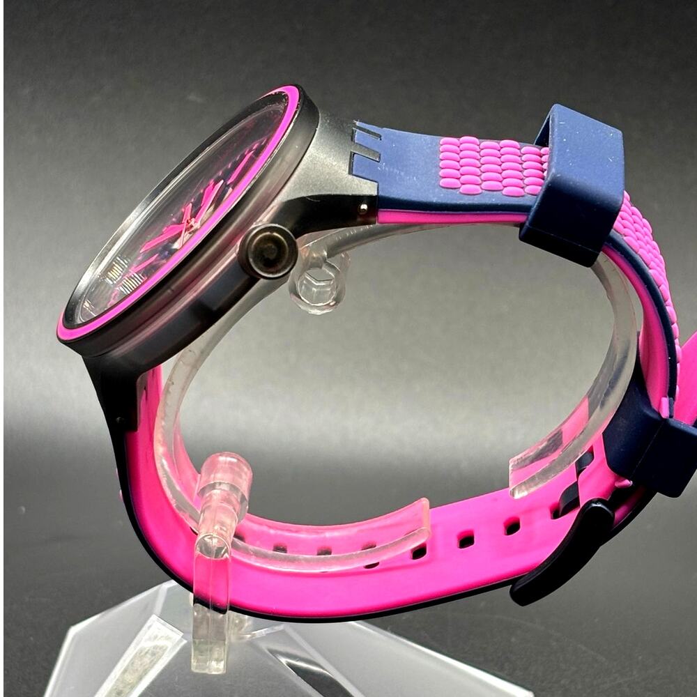 Swatch Big Bold Blue Taste SO27B111 Swiss Made Skeleton Watch NIB Two Straps - Picture 12 of 17